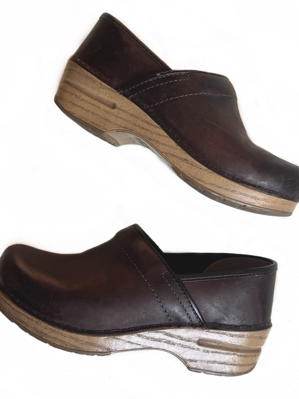 Dansko Brown Leather Women's Clogs